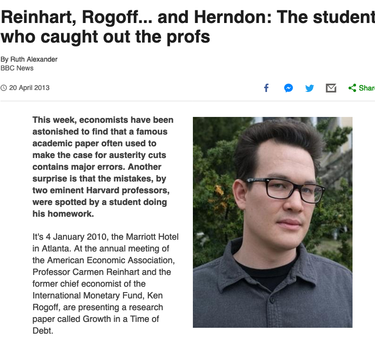 El error de Excel en Reinhart-Rogoff 2010 · celdas omitidas en el promedio